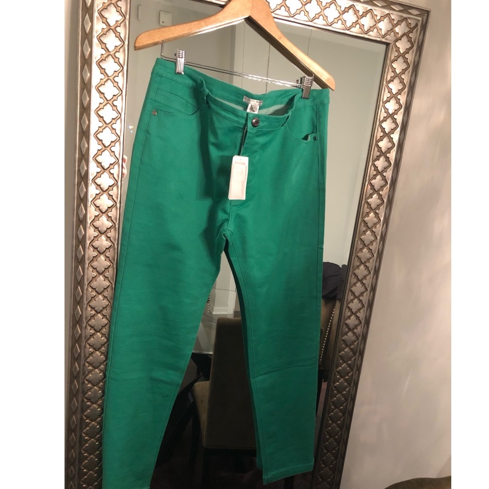 NWT Alberto Makali green skinny jeans